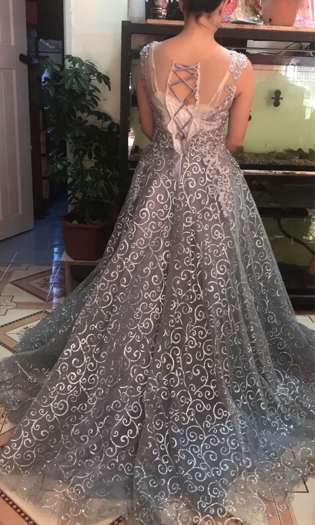 Silver gown deals for debut
