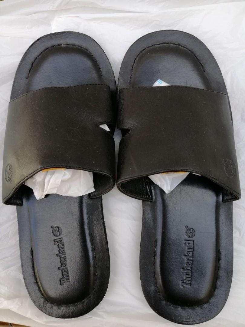 timberland leather slides
