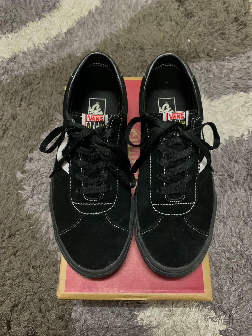 All black suede vans shop