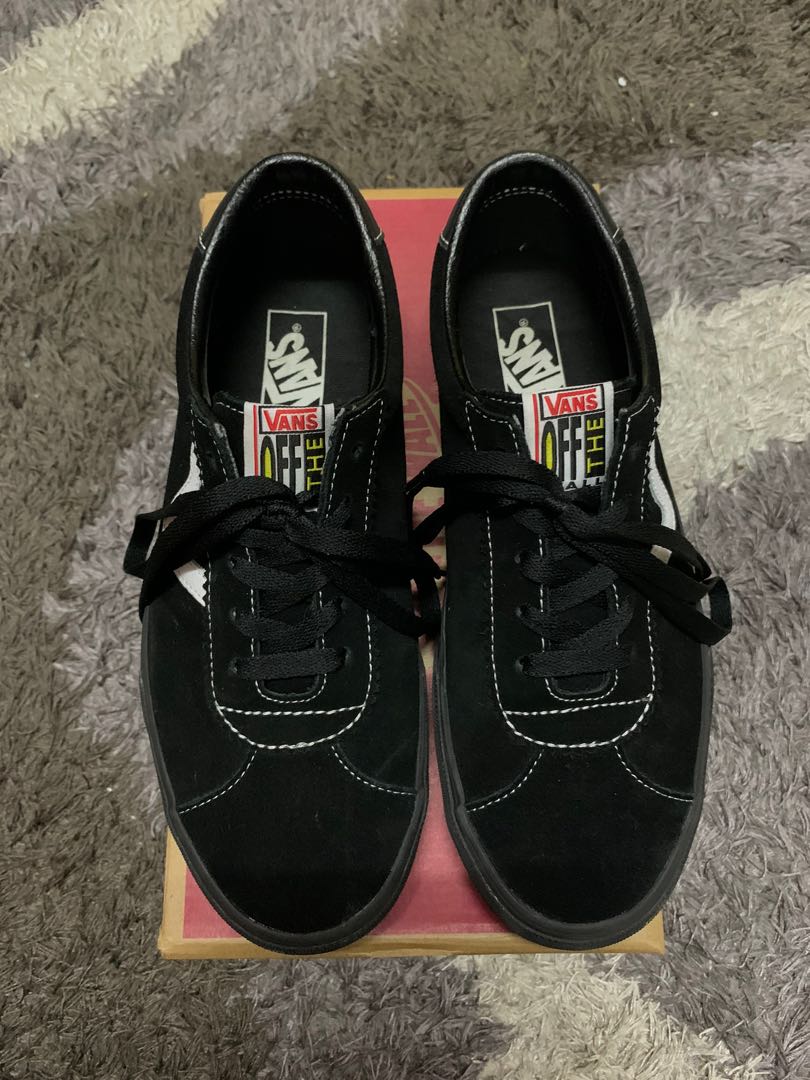 vans sport classic suede all black Men s Fashion Footwear Sneakers on Carousell