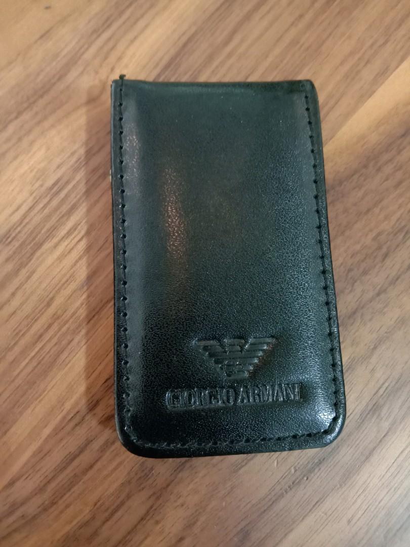 Wallet with money clip Giorgio armani, Men's Fashion, Watches &  Accessories, Wallets & Card Holders on Carousell