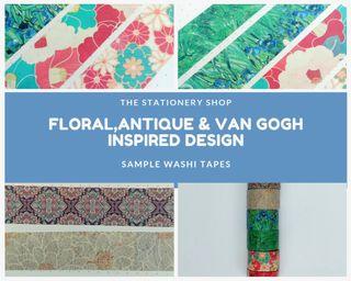 Washi tape sample/Floral, Antique and Van gogh design C