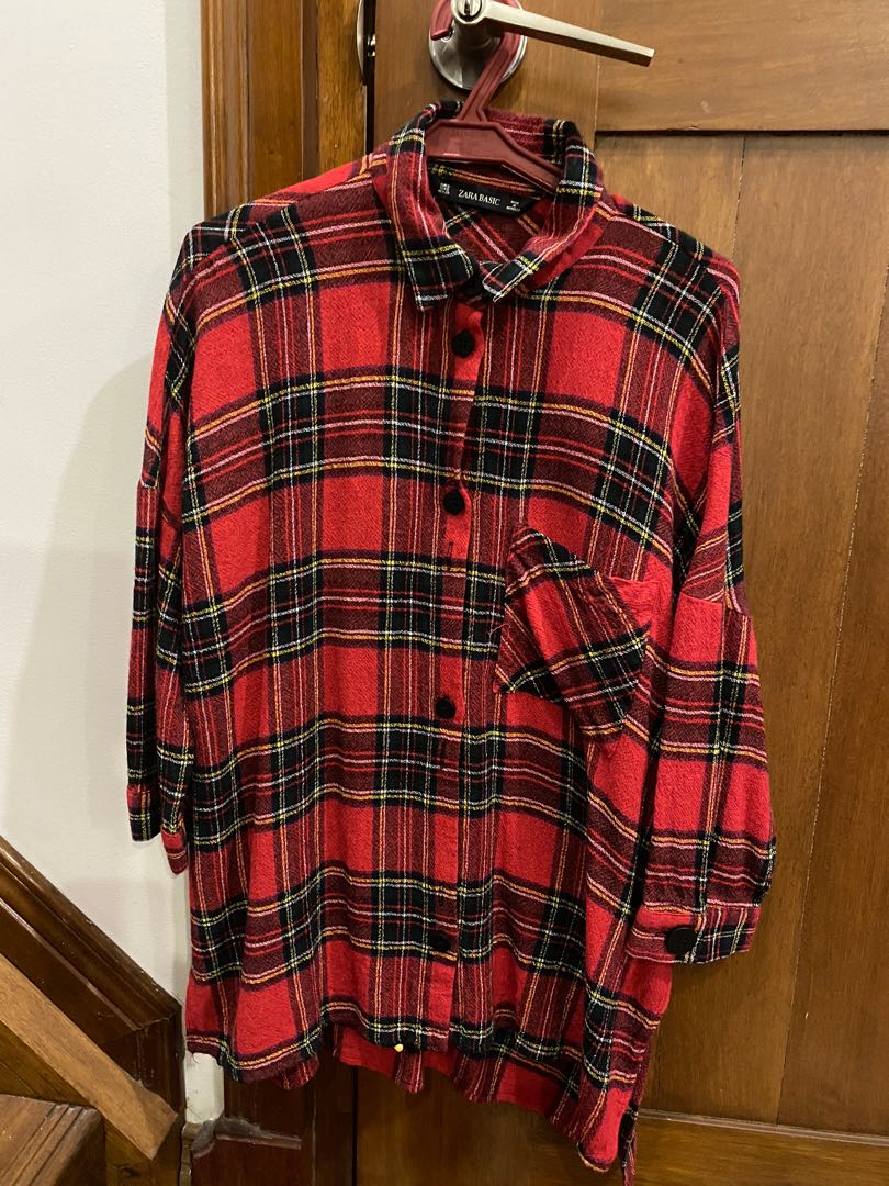 flannel zara