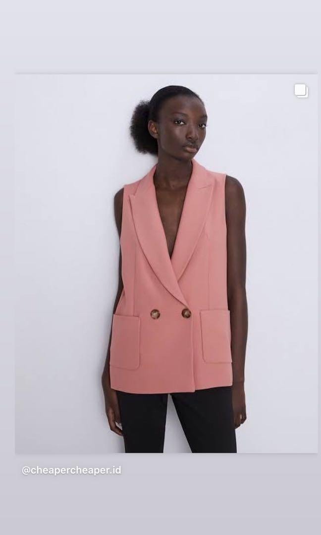 Zara on sale vest blazer