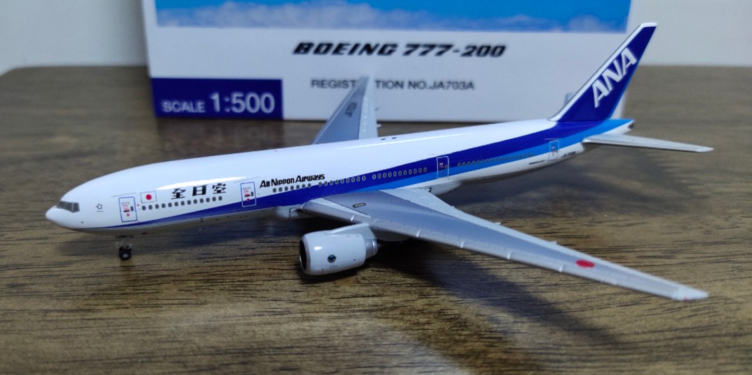 1/500 1:500 ANA B777-200 JA703A 全日空飛機模型, 興趣及遊戲, 收藏品