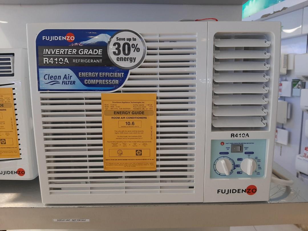 1HP Fujidenzo inverter grade window type aircon, TV & Home Appliances ...