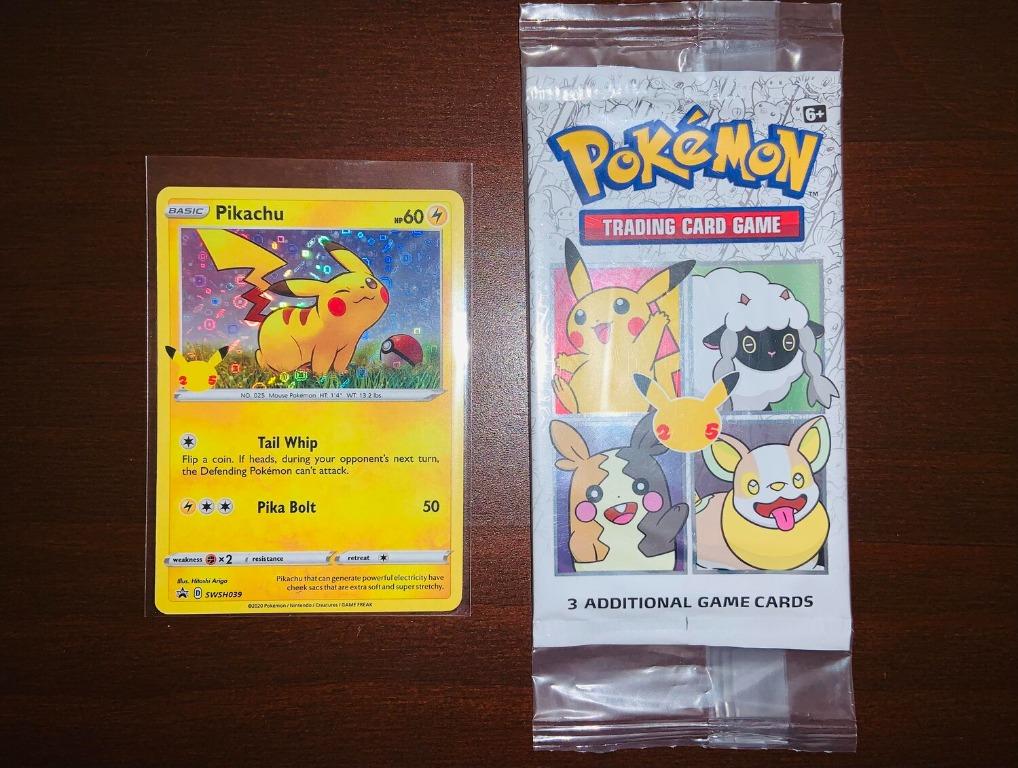 SEALED 25th Anniversary Promo General Mills Pokemon Cereal 3-Card Booster Pack! 