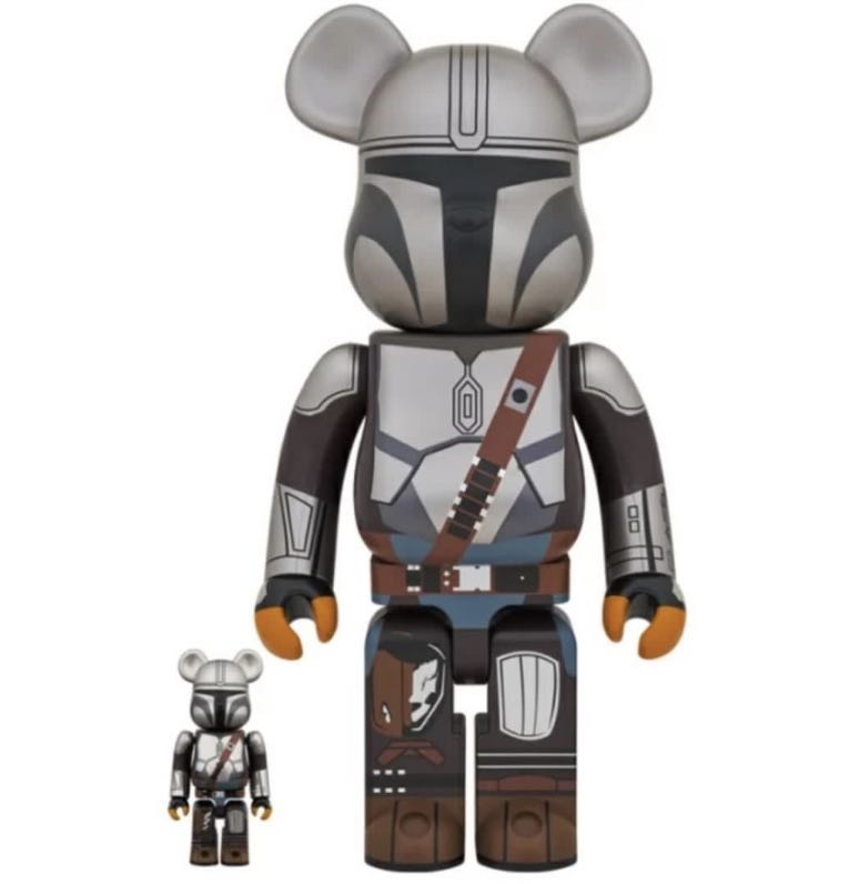 全新) Be@rbrick Starwars Mandalorian Bearbrick 100%+400% 星球大戰