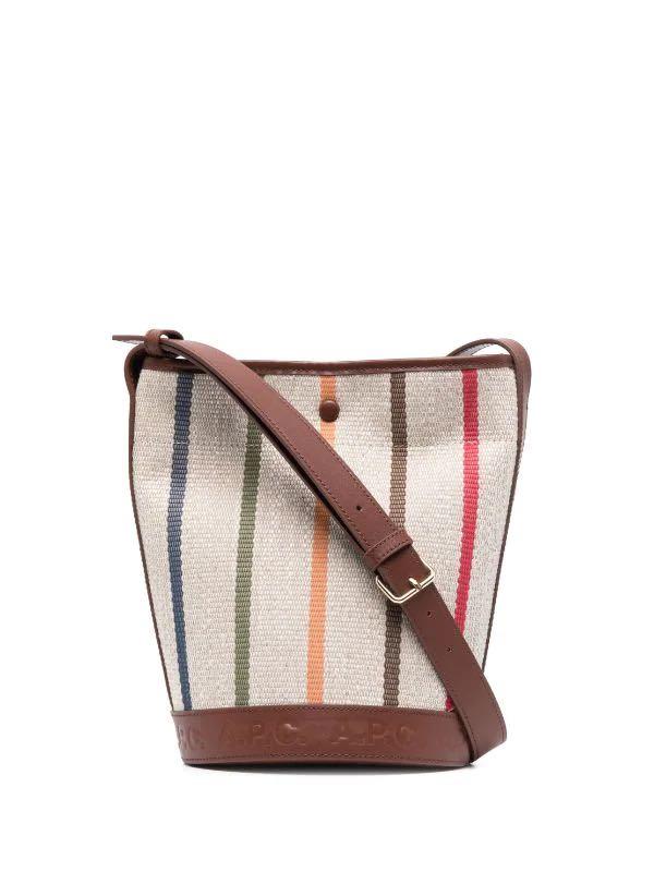 全新彩虹間條帆布水桶袋Helene canvas bucket bag APC 包保