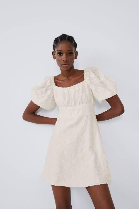 puff sleeve dress zara
