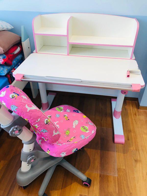Adjustable children study desk set, Babies & Kids, Baby Nursery & Kids
