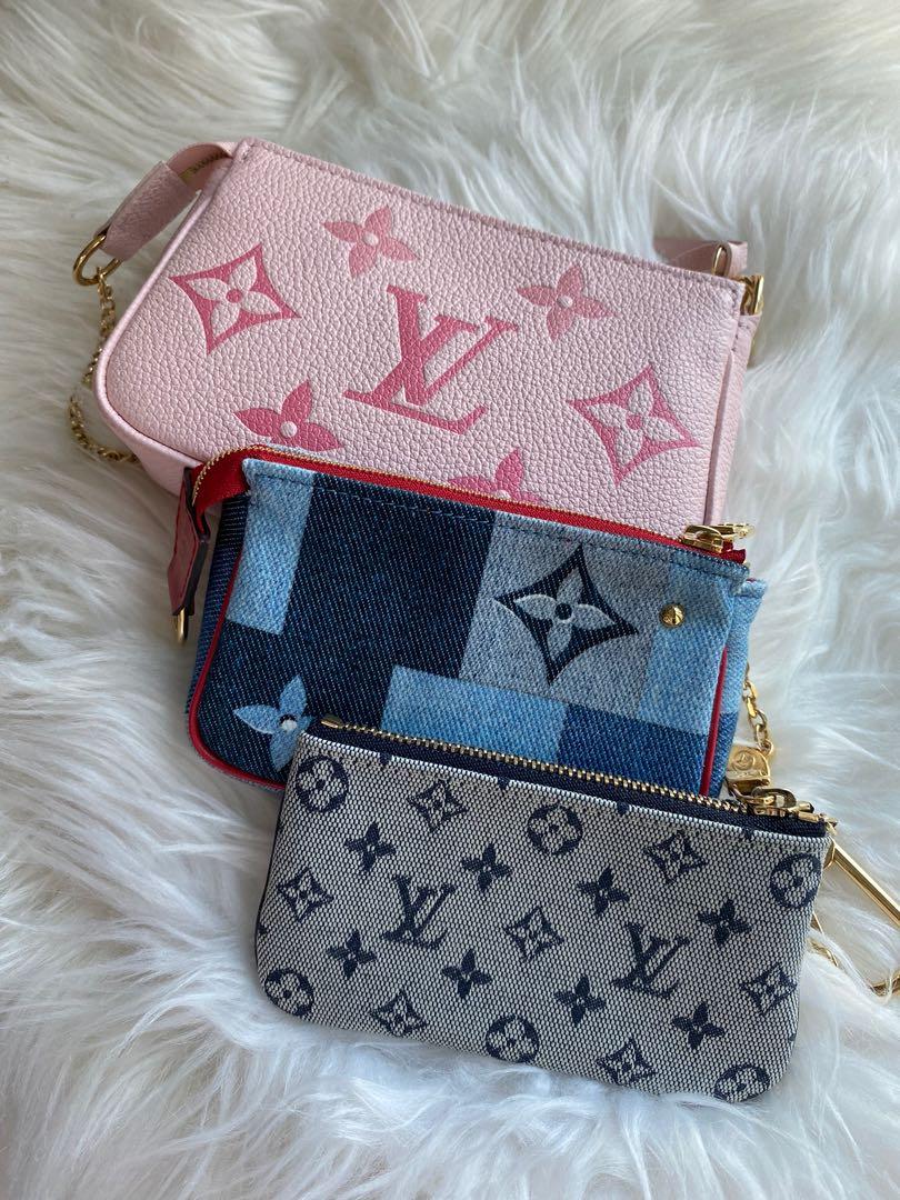 💯 Auth Louis Vuitton LV Bouton de Rose Pink & Damier Azur Mini Pochette  Accessoires, Luxury, Bags & Wallets on Carousell