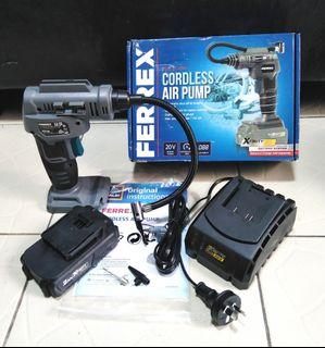 Brand New Heavy Duty FERREX Australia Cordless Rechargeable Tire Inflator Air Pump Compressor with Battery and Charger