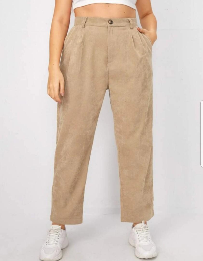 Beige corduroy jeans