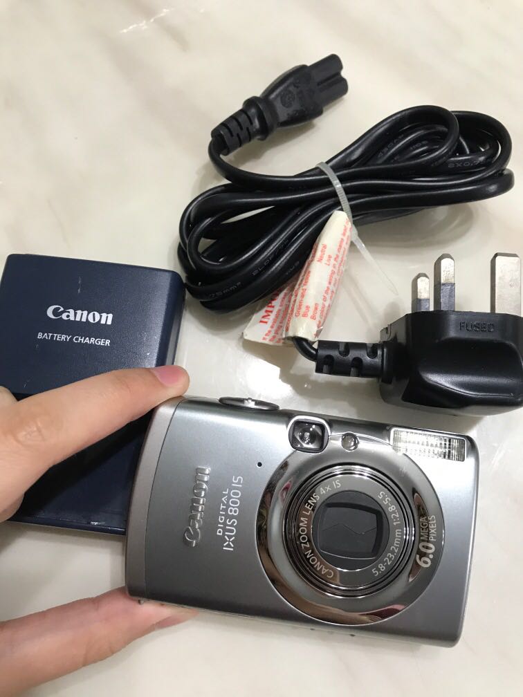 Canon IXUS 800 IS 數碼相機功能正常無電池配件如圖, 攝影器材, 相機- Carousell