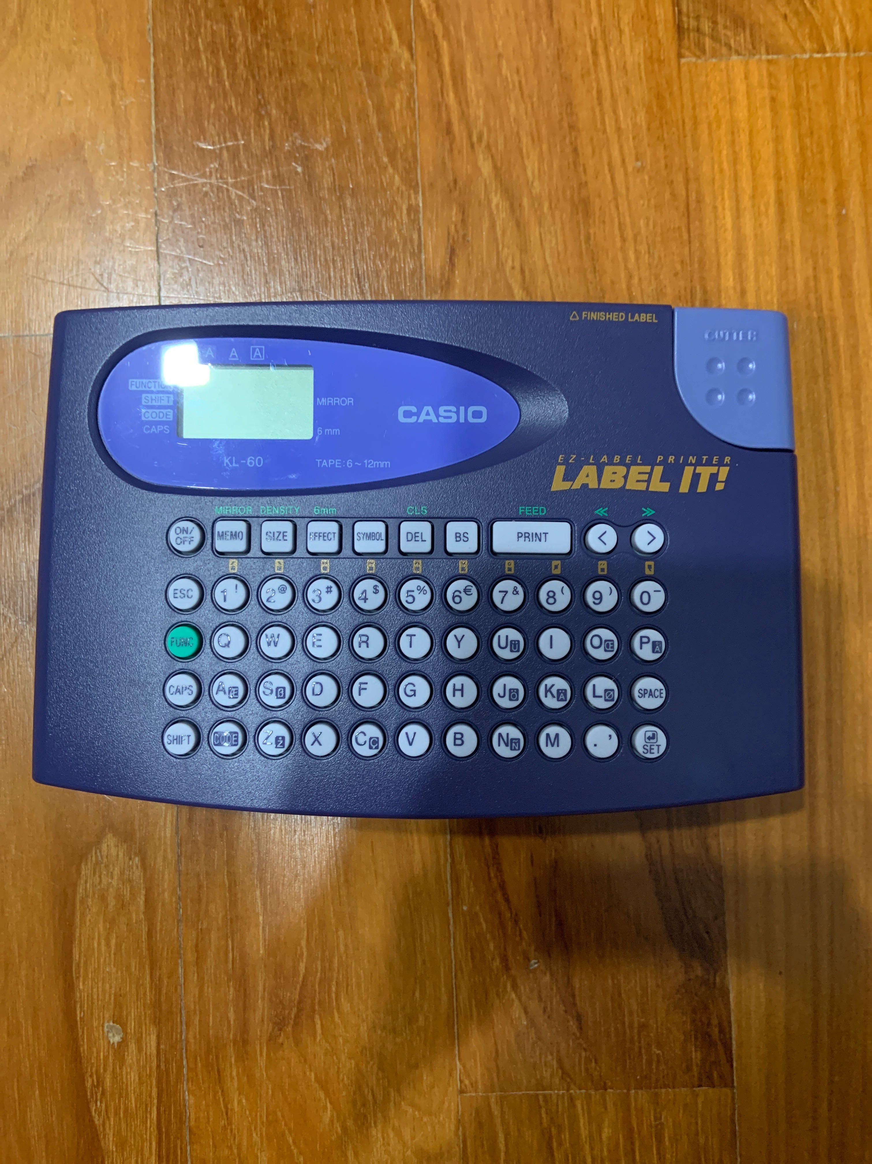 Casio basic label printer KL60 (up to 12mm tape) office stationary