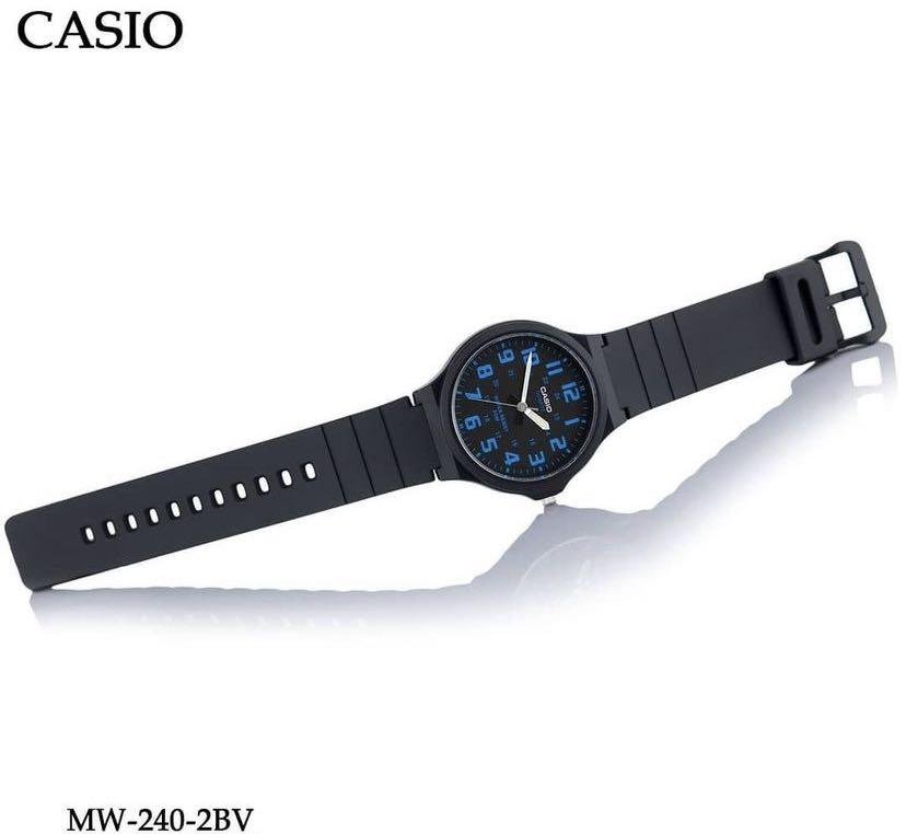 Casio Classic MW-240-2B Analog Quartz MW240-2B Blue MW240 Large Case ...