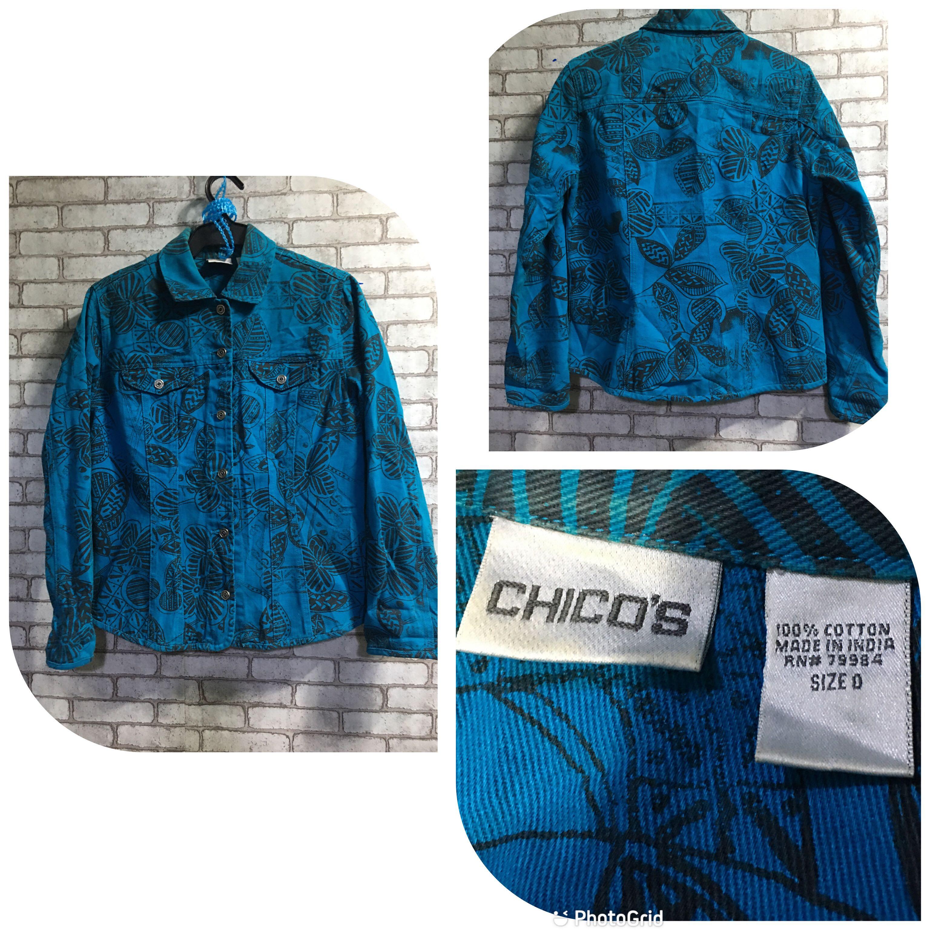 Chico s stretch denim jacket XL