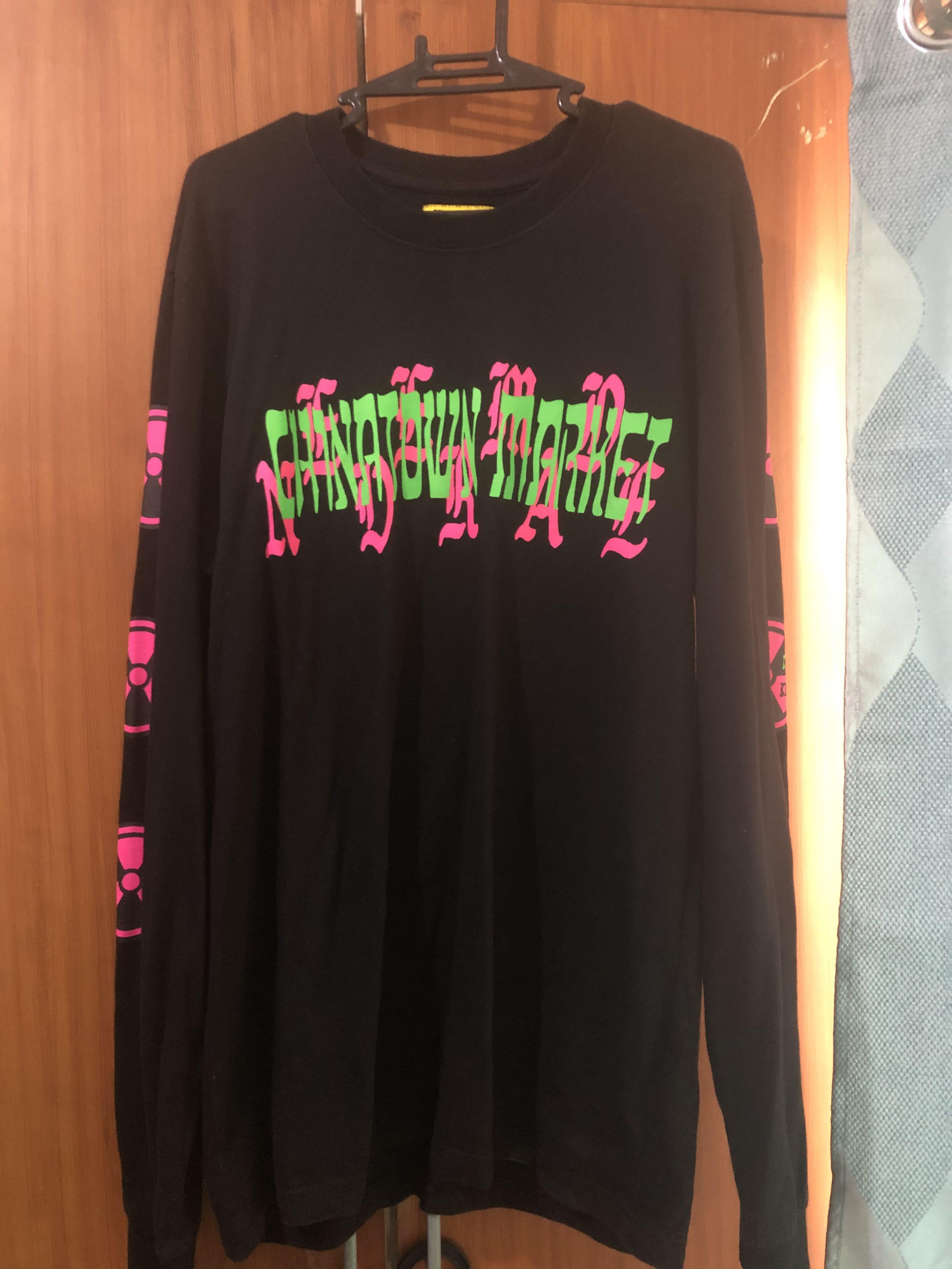 Chinatown Market Sweater (Category: Coats, Jackets and Outerwear) located in Paranaque City. Submitted by kyleadrian (Listing ID 1081022140, Image 2). Description: Chinatown Market and Never made collab 1250 firm shipped bought from popcorn HK with tags and paper bag Size M 9/10 cond.
