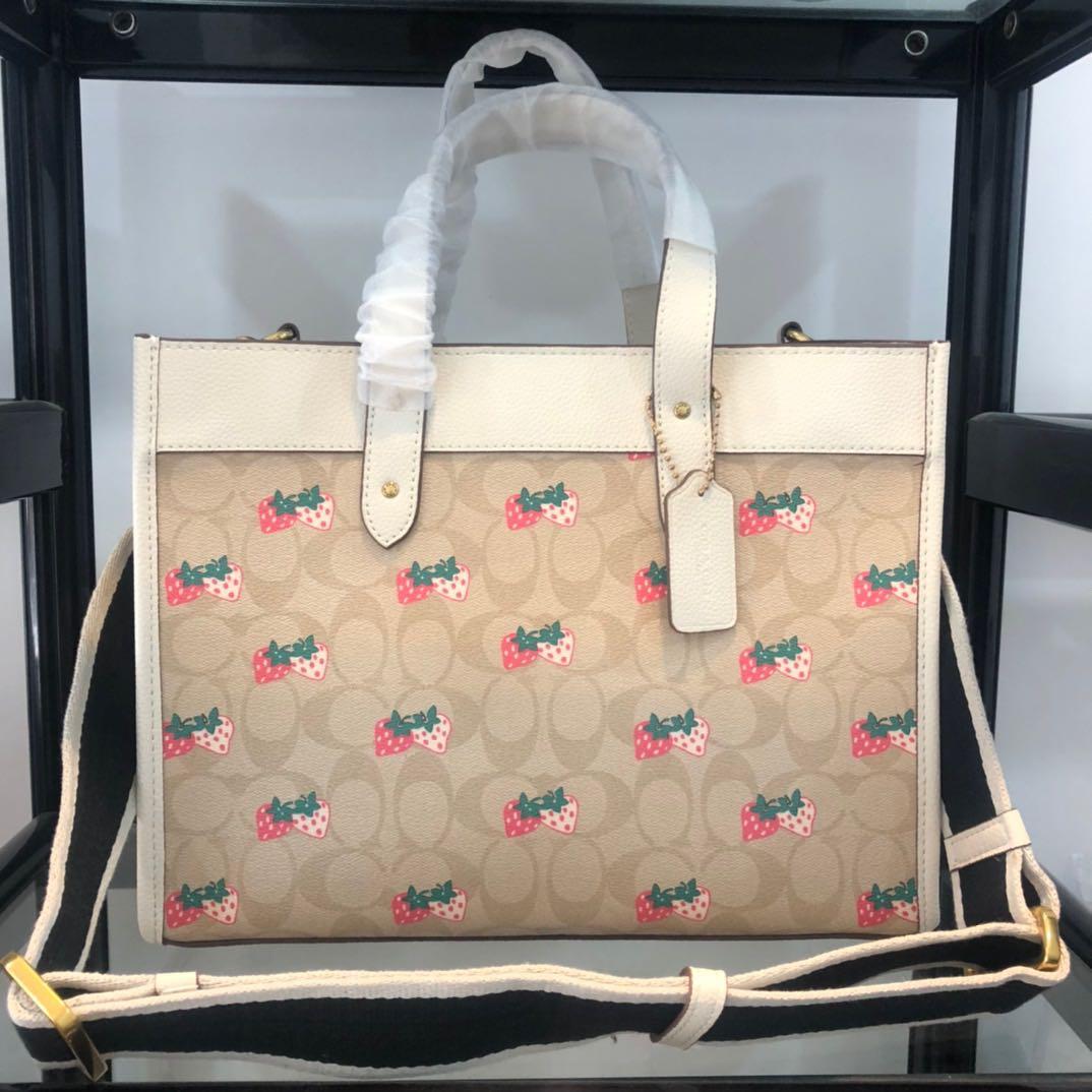 Coach Strawberry Field Tote 30, Women's Fashion, Bags & Wallets, Purses