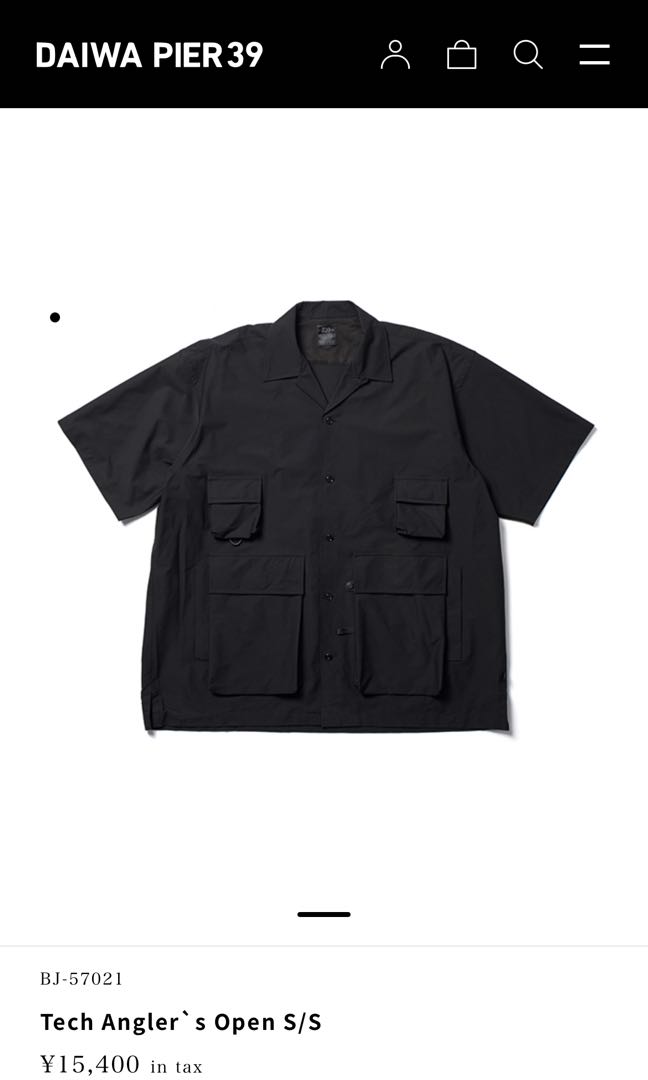 メンズTech Anglers Open S/S Black L - シャツ