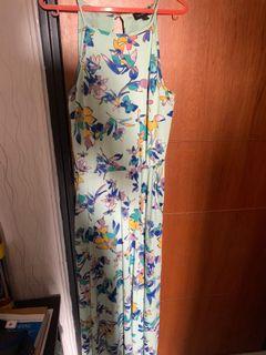 Flowery Green Dress