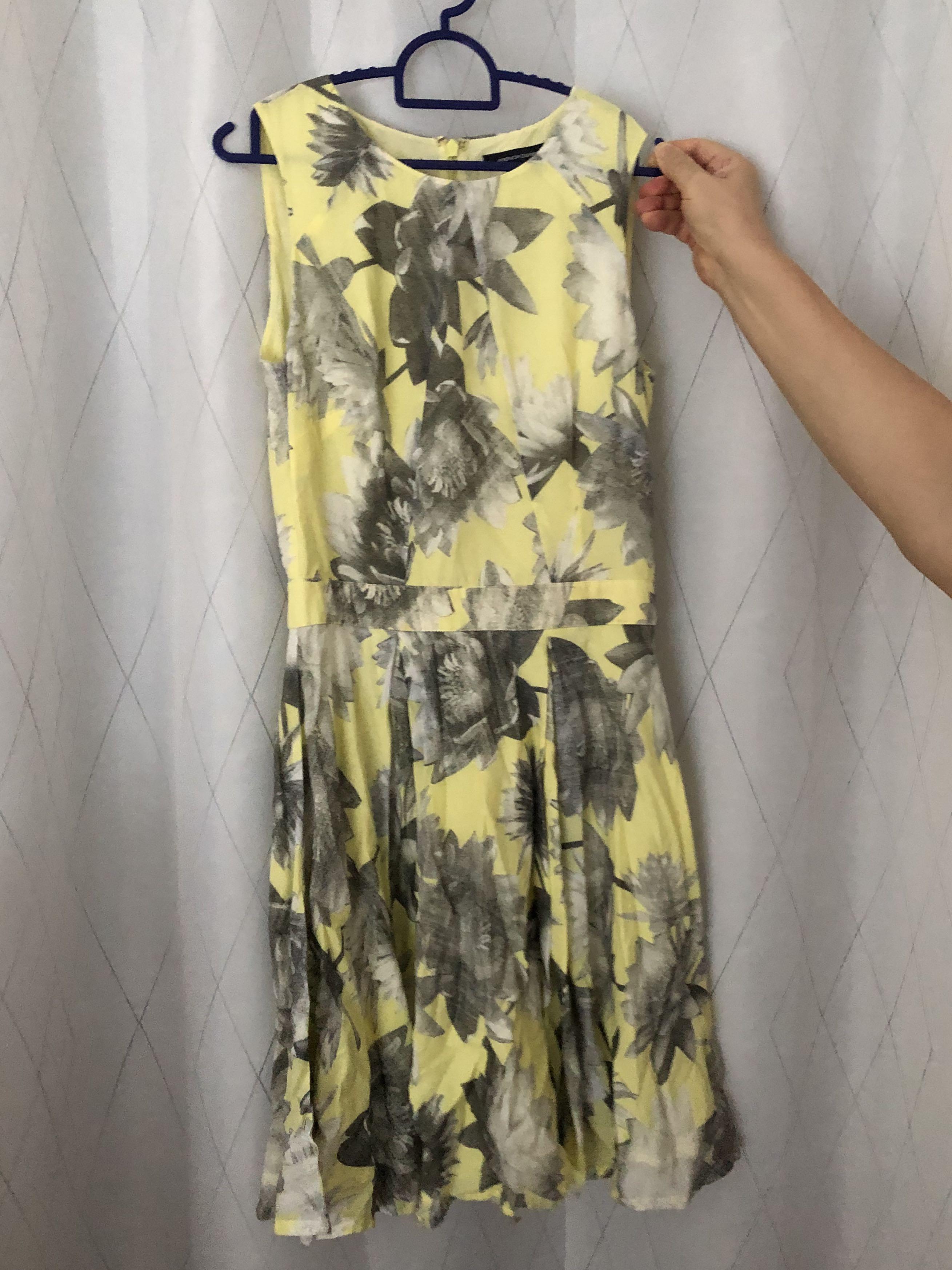 French connection yellow dress outlet