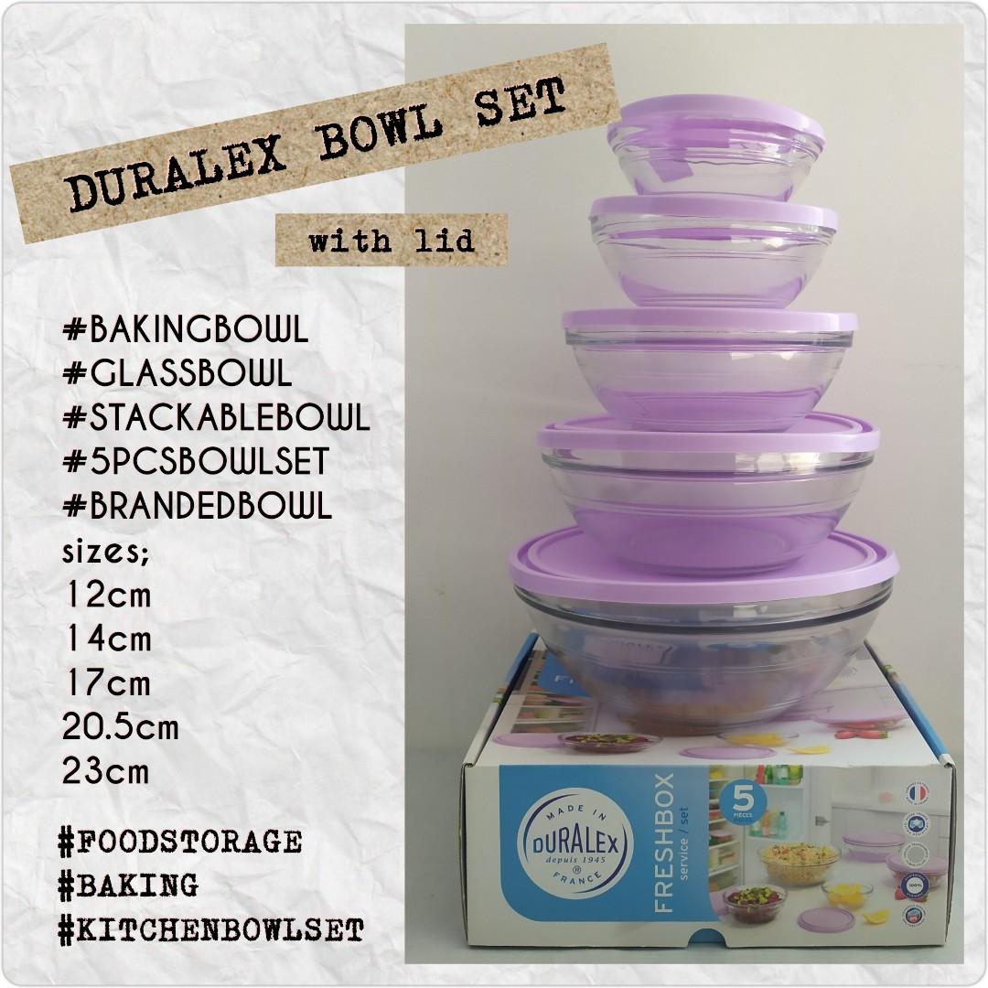 Freshbox Round Bowls with Lids, Duralex USA