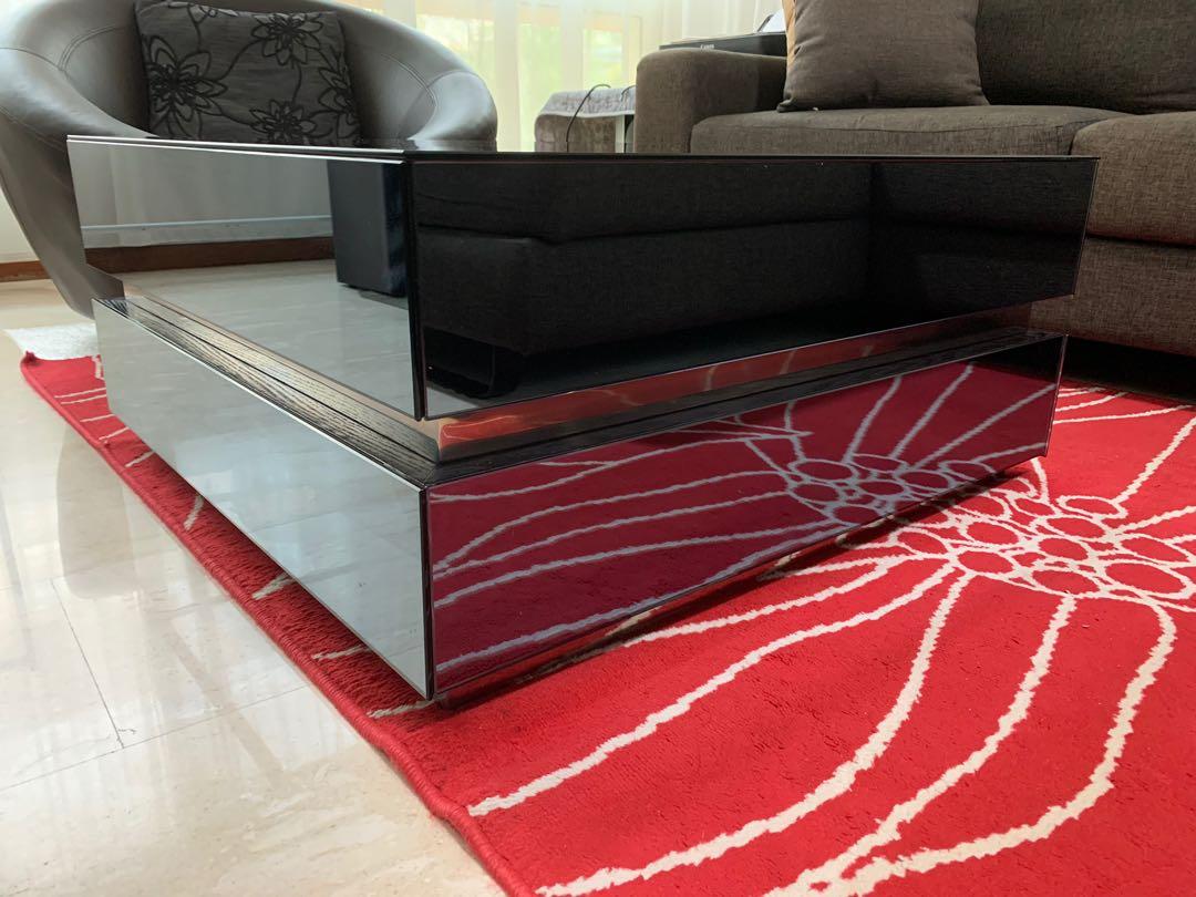 Furniture Club Black High Gloss Square Coffee Table , Furniture & Home