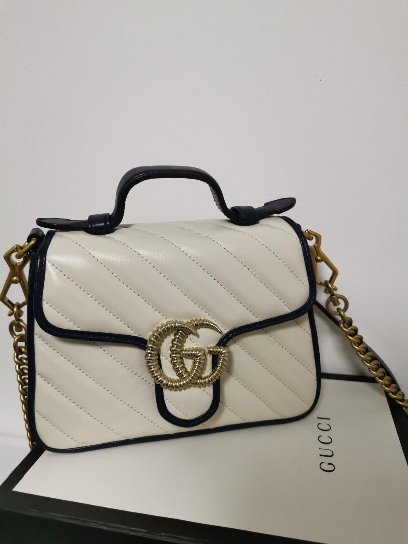 Gg marmont mini on sale white