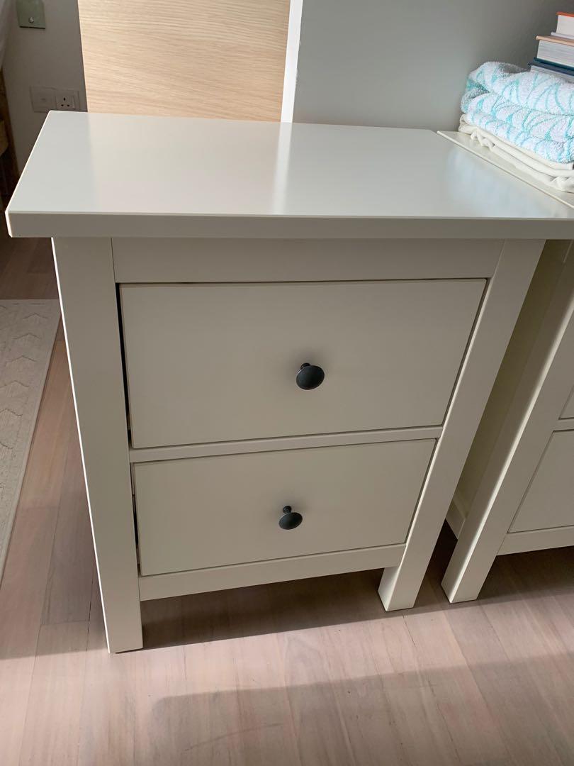 HEMNES Bedside Tables x2, Furniture & Home Living, Furniture, Tables