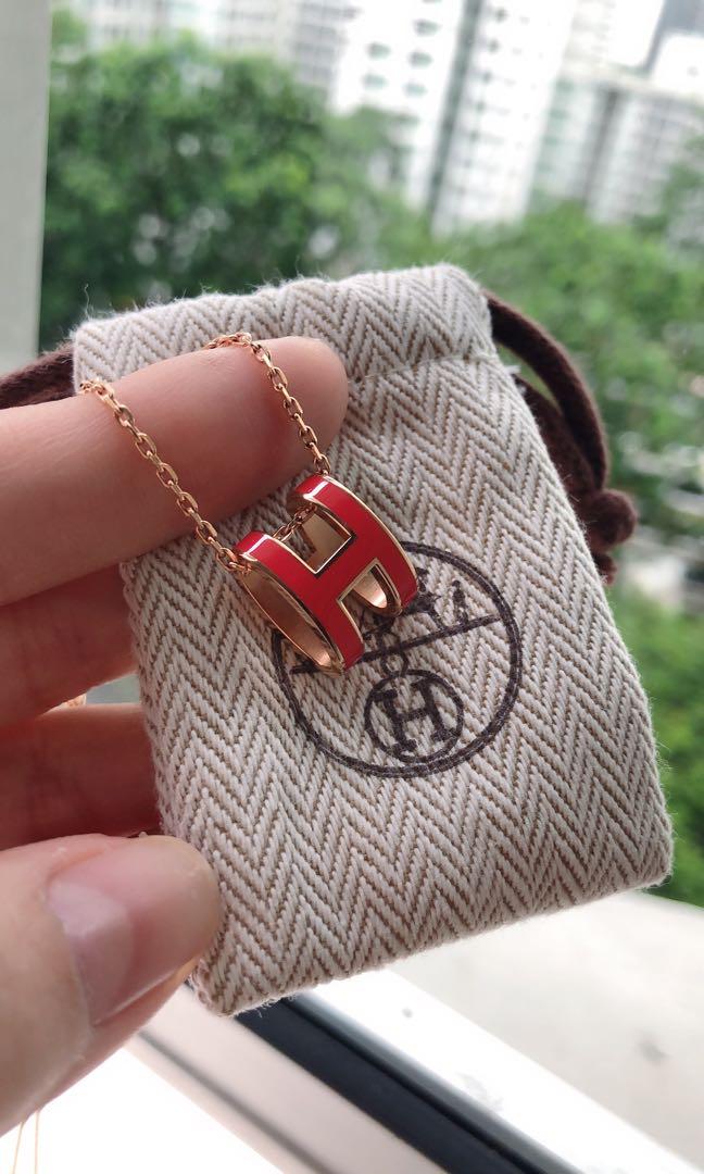 Hermes Pop H Pendant Necklace Luxury Bags Wallets on Carousell