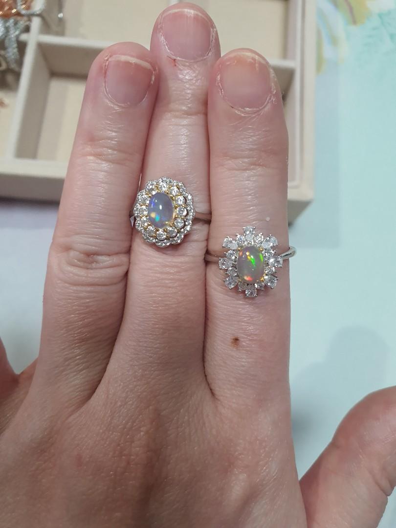 Pure opal outlet ring