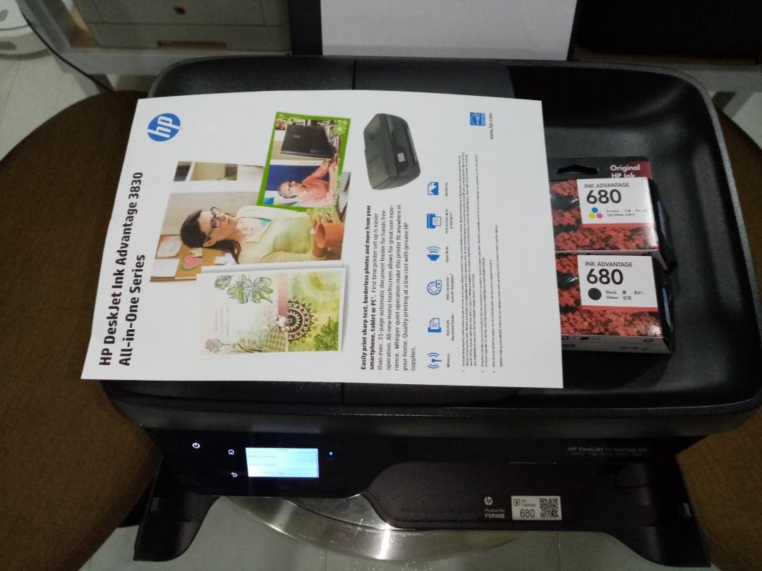 HP Deskjet ink Advantage 3835 Printer ( almost new) ( 2 new Cartridge