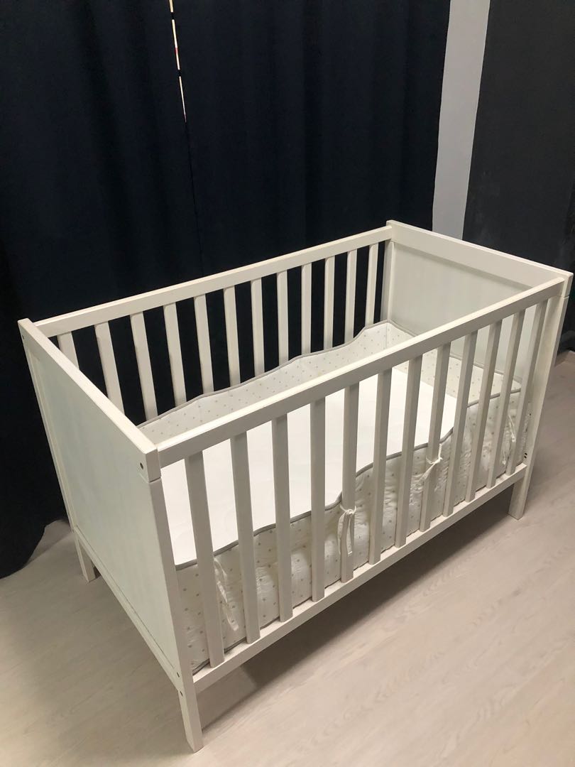 Ikea baby cot & mattress, Babies & Kids, Baby Nursery & Kids Furniture, Cots & Cribs on Carousell