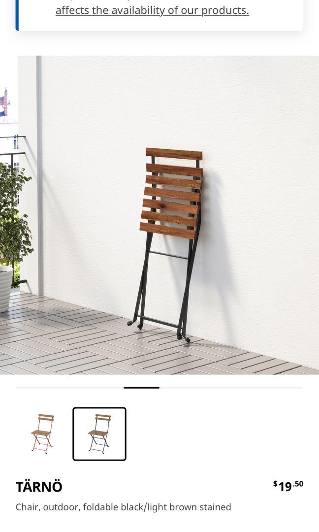 IKEA Tarno Chair and Table, Furniture & Home Living, Furniture, Chairs