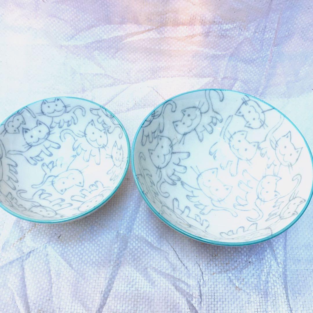 Japanese Bowl Cat Design, Furniture & Home Living, Home Decor, Vases