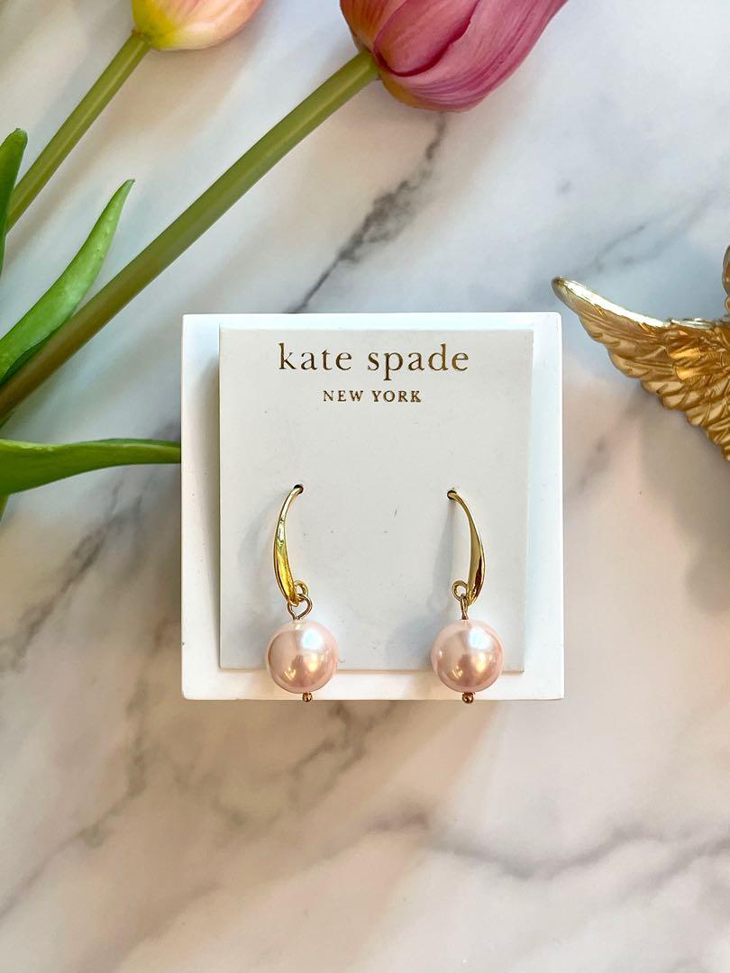 Kate Spade 14k Gold Filled Pink Pearl Earrings, Women's Fashion, Jewelry &  Organisers, Earrings on Carousell