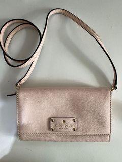 Kate Spade pastel pink crossbody clutch