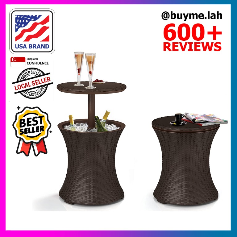 💙s̲g̲ ̲s̲t̲o̲c̲k̲💙 Keter Pacific Cool Bar Outdoor Patio Furniture and