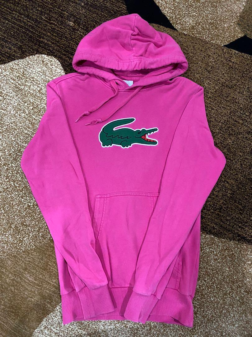 Lacoste shop pink hoodie