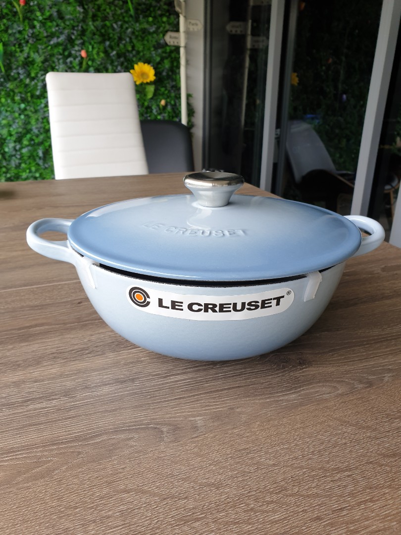 Le Creuset 22cm Marmite In Coastal Blue Furniture Home Living Kitchenware Tableware Cookware Accessories On Carousell