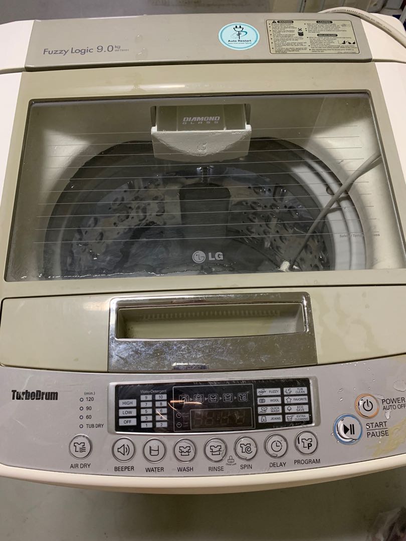 Lg turbo drum top fuzzy logic 9kg
