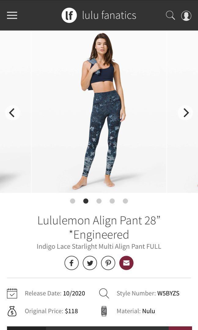 Lululemon Align Pant Full Length *Pocket 28 - Deep Coal - lulu fanatics
