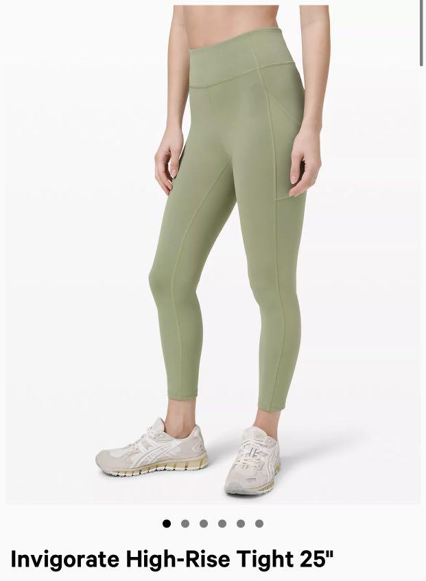 Lululemon Invigorate Tights 25 in Willow Green Size 2