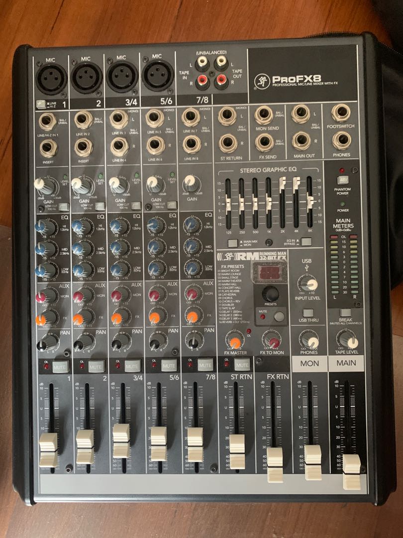 Mackie profx8 mixer & gator mixer bag, Hobbies & Toys, Music & Media