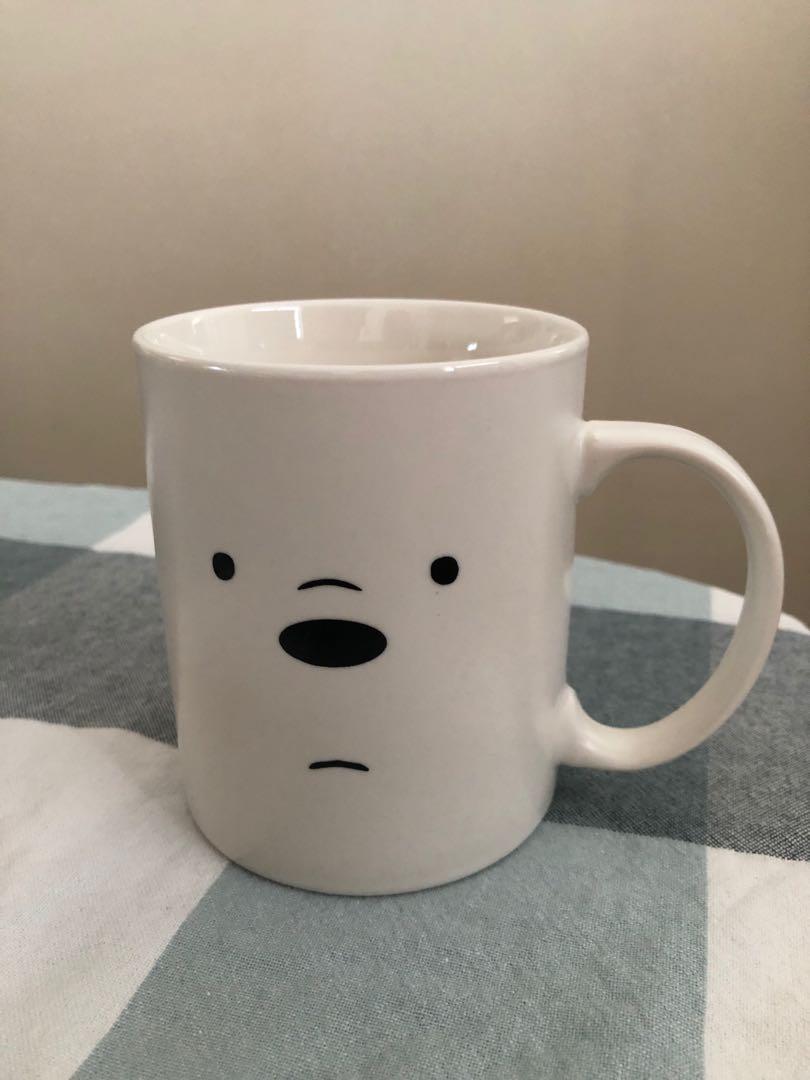 Miniso We Bare Bears ceramic mug, Furniture & Home Living, Kitchenware ...