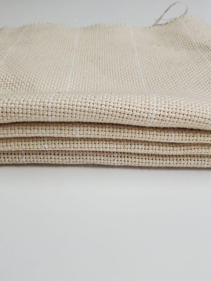 Monks Cloth with White Line (Category: Carpets, Mats & Flooring) located in Quezon City. Submitted by ericamalto (Listing ID 1083010150, Image 1). Description: 💯% Monk's cloth with White Line Primary Backing Cloth 💯% Size: .5m x .5m(50cm x 50cm) 100% unprocessed natural cotton fabric. Ideal for rug tufting and punch needle. The fabric is 280 GSM, 14 counts. Double weft and double warp..