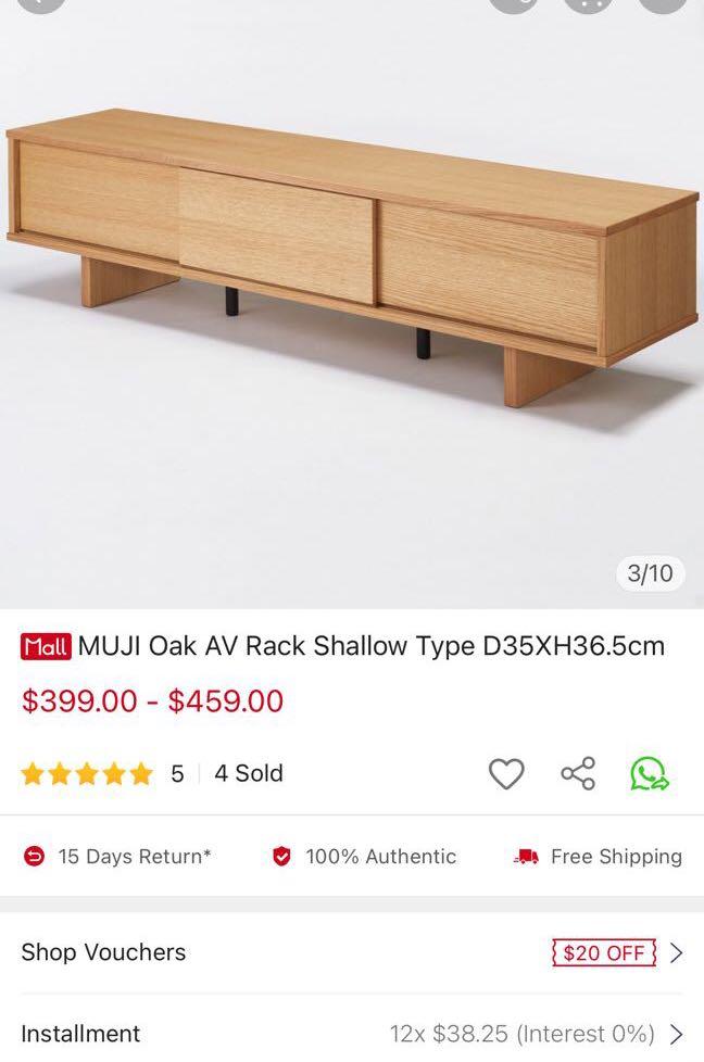 MUJI Oak TV Console, Furniture & Home Living, Furniture, TV Consoles on