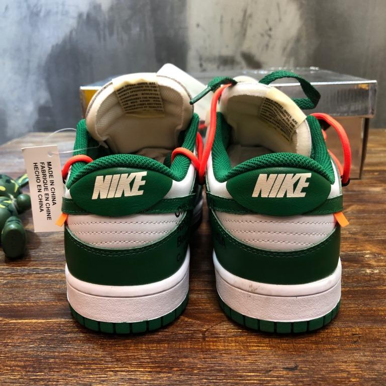 Off-white x futura x nike deals sb dunk low in white/pine green